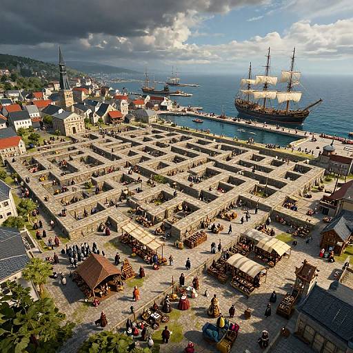 DnD Port City Aerial Panorama