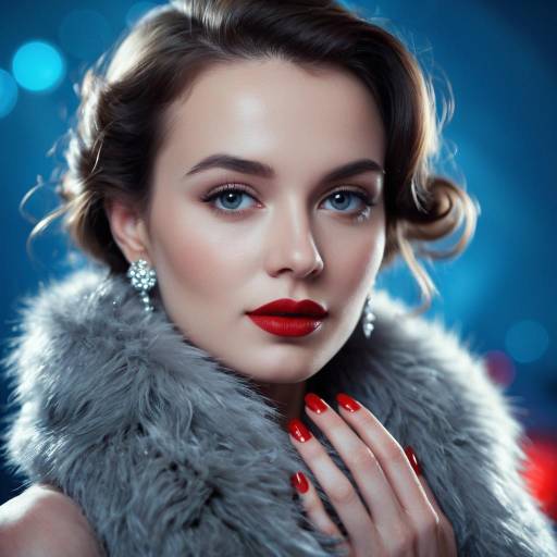 Elegant Woman in Vintage Glamour Style