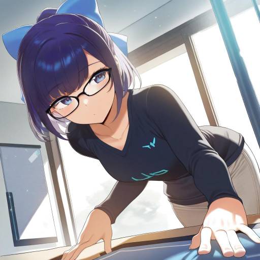 Illustration of A-chan (hololive), hololive in the style of Ah-lyong lee