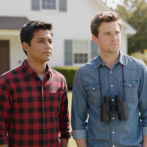 Outdoor Portrait of Two Men Together