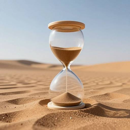 Sentient Hourglass in Desert