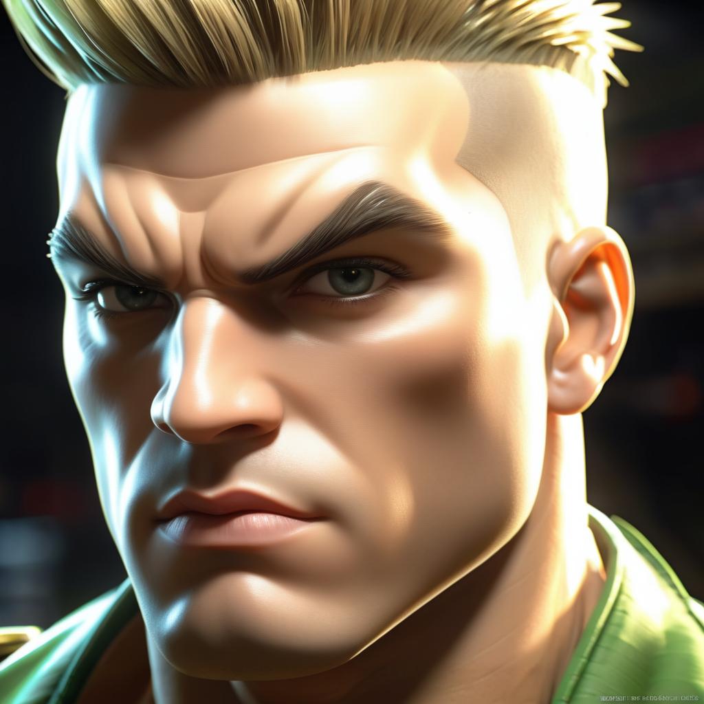 Cinematic Street Fighter Character Portrait