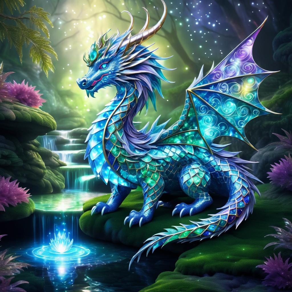 Gemstone Dragon in Enchanted Nature