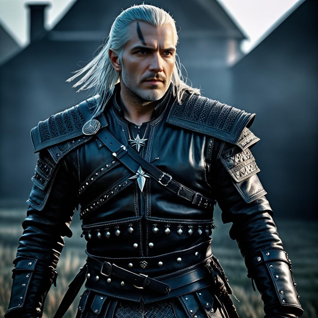 Cinematic Fashion Scene of Geralt