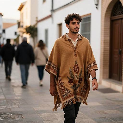 Bohemian Photographer in Sunlit Mediterranean Medina