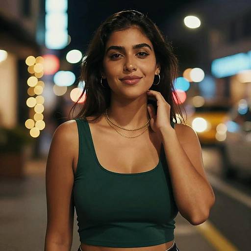 Cinematic Night Portrait with Bokeh