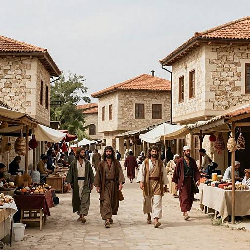 Biblical Village Street Scene
