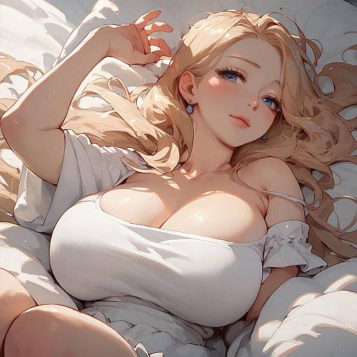 Adorable Anime Girl with Curvy Charm