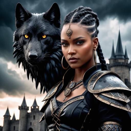 Mystical Warrior in Gothic Castle Mystical Warrior in Gothic Castle