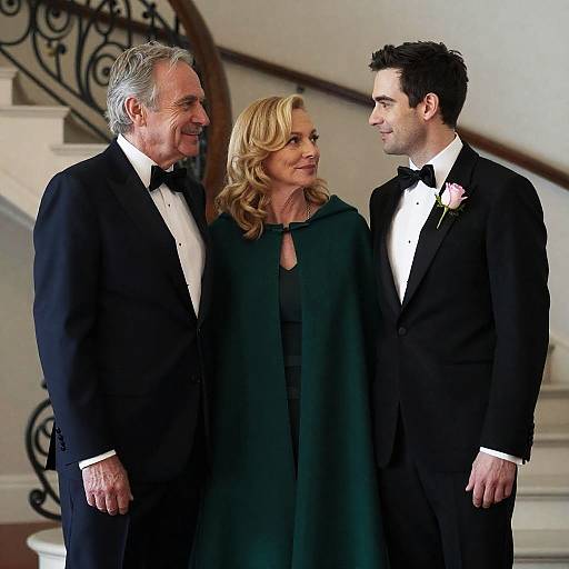 Elegant Gathering of Three Individuals