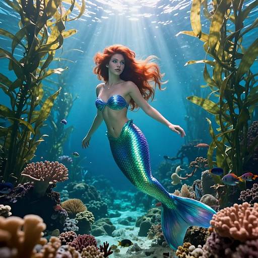 Majestic Mermaid in Enchanted Reef