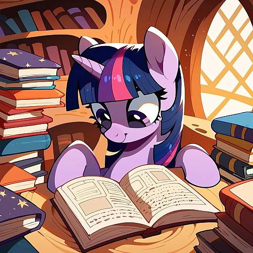Twilight Sparkle in Golden Oaks Library