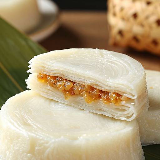 Close-up of Authentic Vietnamese Banh