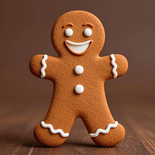 Whimsical Gingerbread Man Defying Gravity