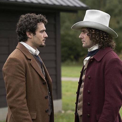 Dramatic Historical Portrait of Two Men