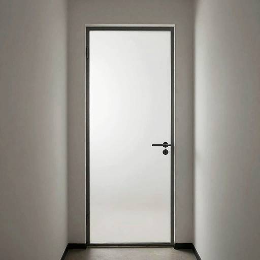Minimalist Frosted Glass Door Design