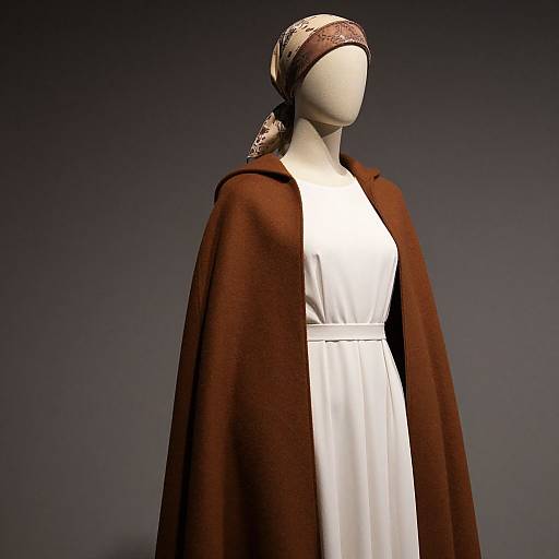 Elegant Male Mannequin in White Dress