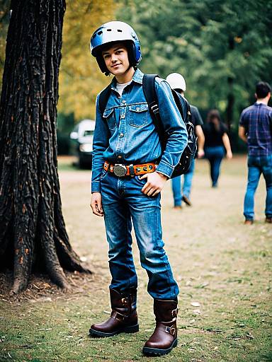 Disco Style Outdoor Outfit Male