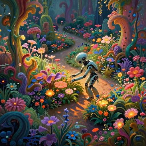 Tranquil Alien Garden in Bloom