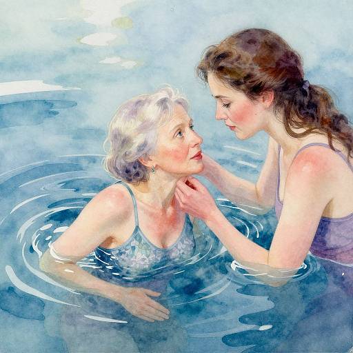 Ethereal Watercolor Drowning Women