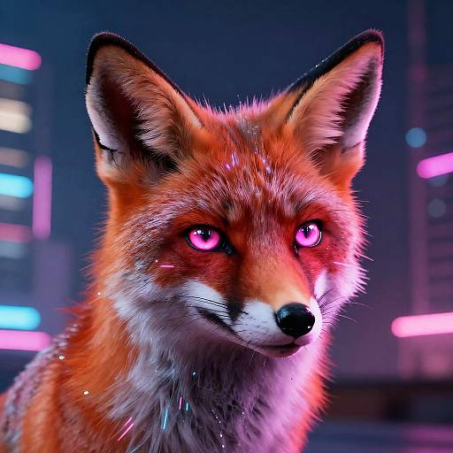 Cyberpunk Neon Fox Avatar