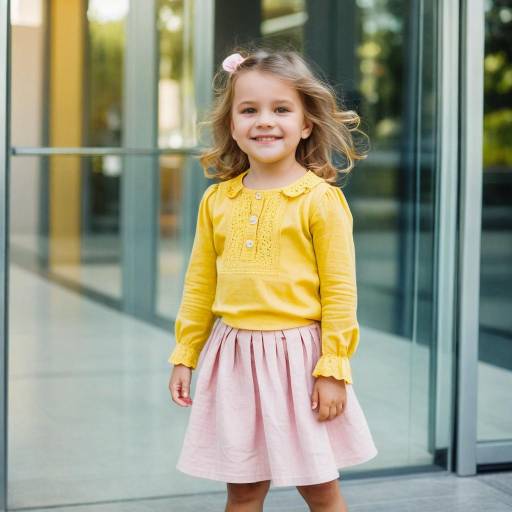 Smiling Toddler Girl in Yellow Blouse