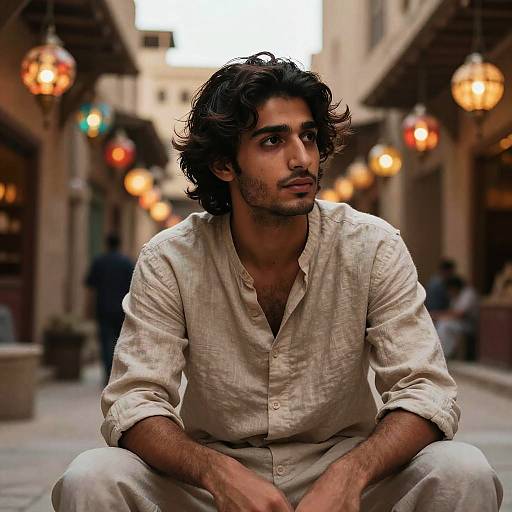 Photorealistic Portrait in Ancient Bazaar