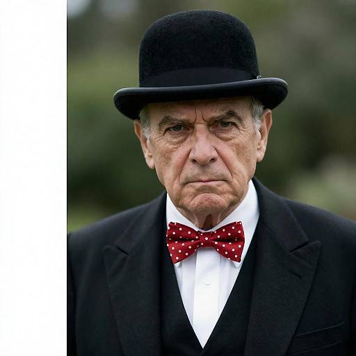 Elderly Man in Bowler Hat Portrait