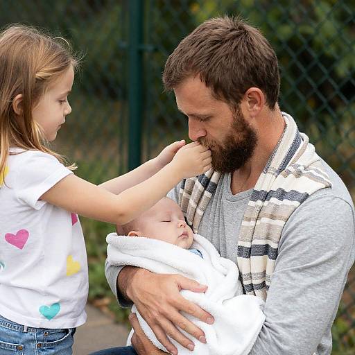 Tender Moment: Father and Daughter Bond