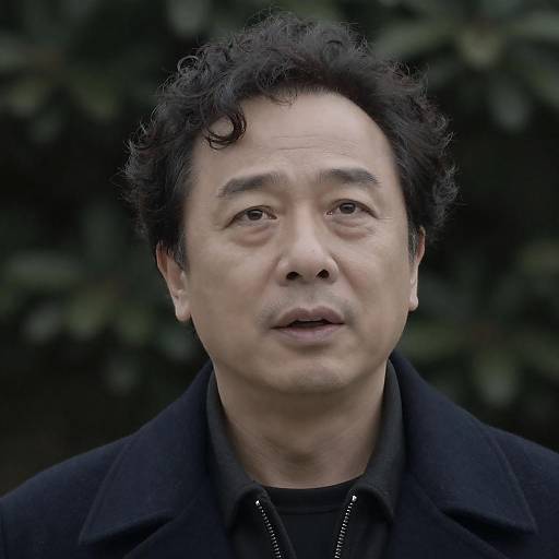 Close-Up Portrait of Middle-Aged Man