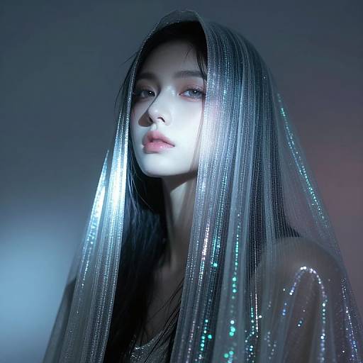 Hyperrealistic Enigmatic Cloaked Portrait