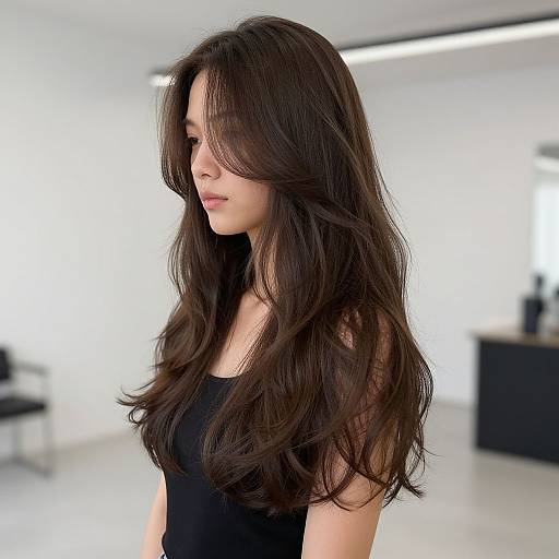 Elegant Woman with Layered Waves