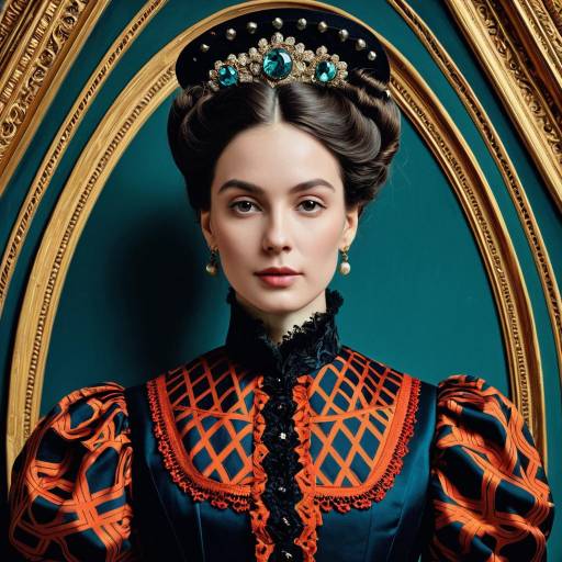 Noblewoman in Victorian Modern Fashion Portrait