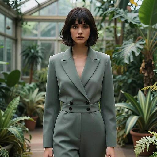 Stacked Bob in Neon Conservatory Editorial