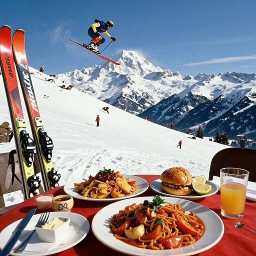 Knolling Ski Gear & Italian Food