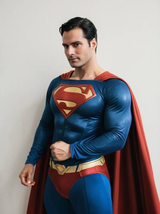 Man in Realistic Superman Costume