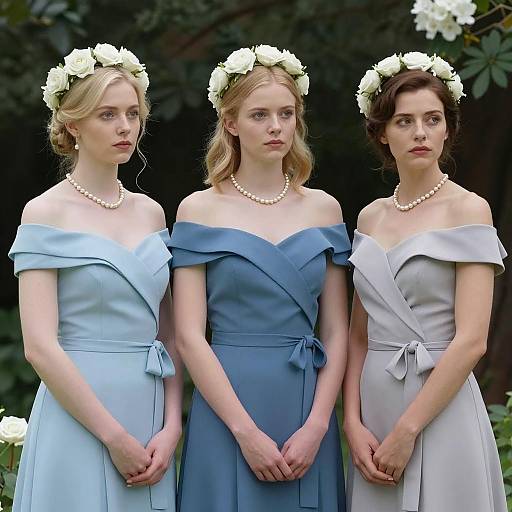 Elegant Trio in Floral Accents