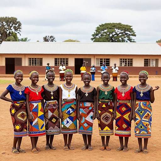 Ndebele Girls Celebrating Cultural Festival