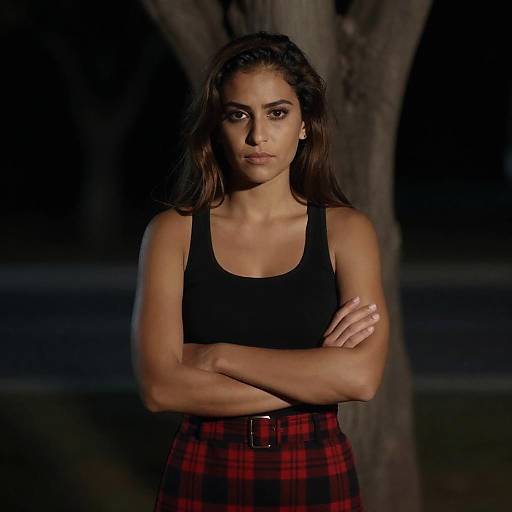 Nighttime Portrait of a Confident Woman