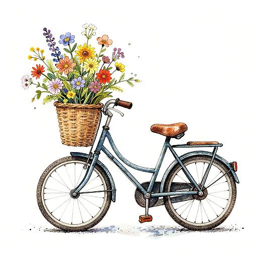 Whimsical Miniature Bicycle Illustration