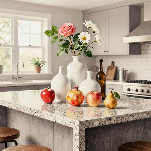Still Life on Granite Kitchen Island
