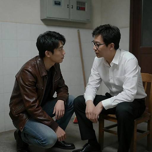 Dimly Lit Tiled Room Encounter