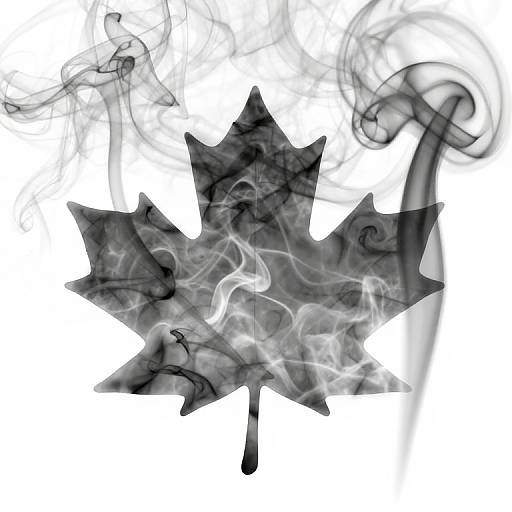 Flowing Maple Japanese Smoke Illustration