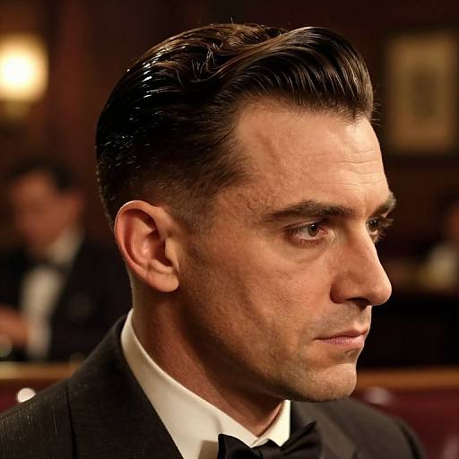 Classic Retro Mobster Hair Style