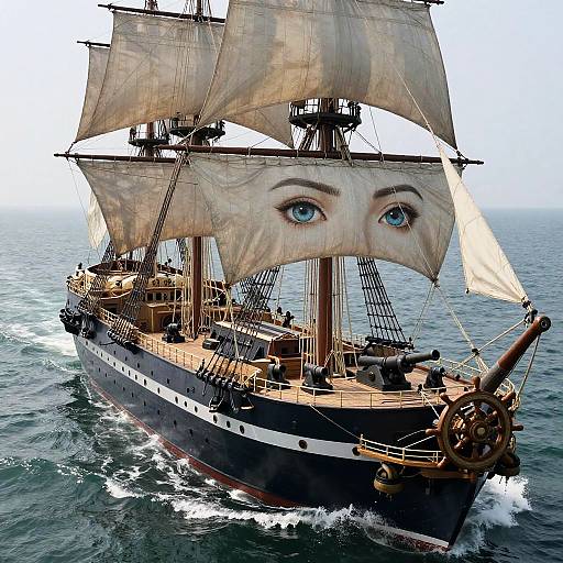 Intricate Photorealistic Frigate and Model