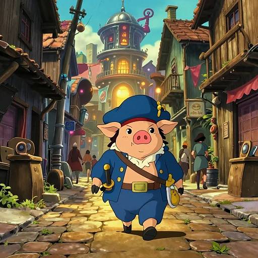 Pirate Kobold in Sci-Fi Shanty Town