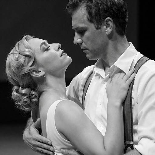 Intimate Dance in Black and White