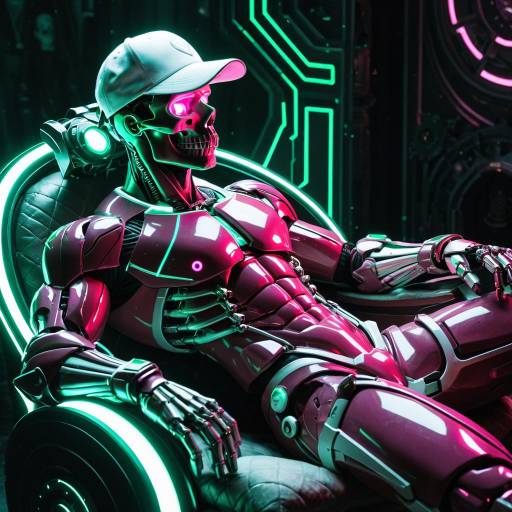 Futuristic Fantasy: Neon Macho Android