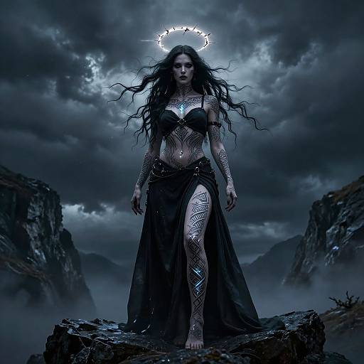 Fallen Aasimar on Stormy Cliffs