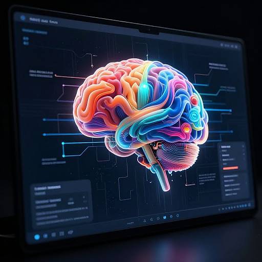 Futuristic AI Brain Art Generation